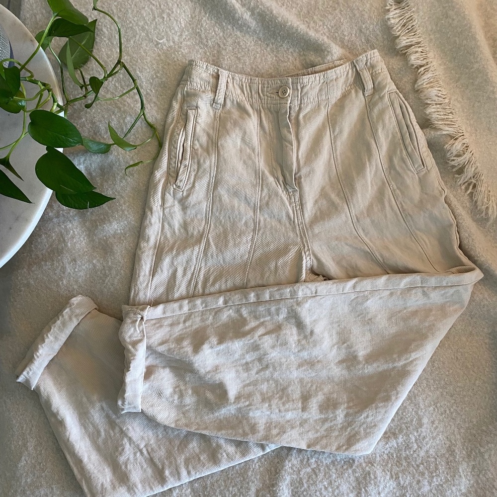 Topshop Lightweight High Waist Pants